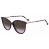 Carolina Herrera Violet Shaded Cat Eye Ladies Sunglasses Her 0189/g/s 0t1w/qr 57