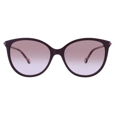Carolina Herrera Violet Shaded Cat Eye Ladies Sunglasses Her 0189/g/s 0t1w/qr 57 In Black