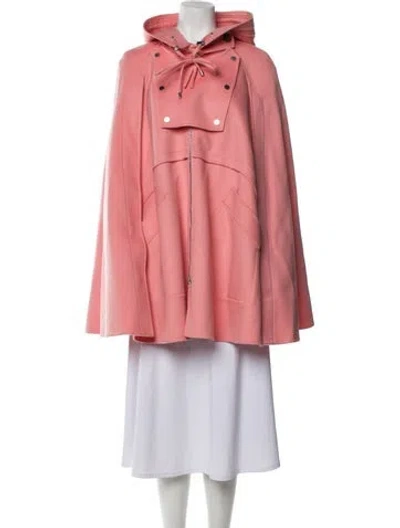 Pre-owned Carolina Herrera Virgin Wool Coat In Pink
