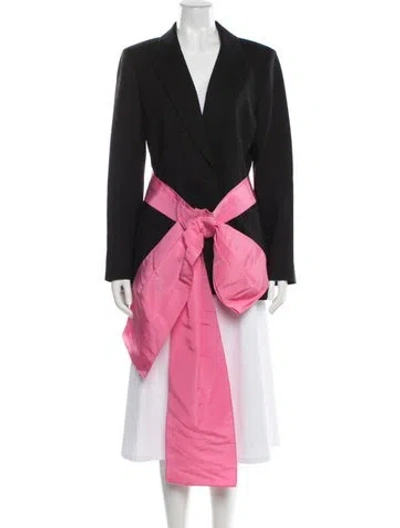 Pre-owned Carolina Herrera Virgin Wool Colorblock Pattern Blazer W/ Tags In Multi