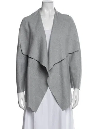 Pre-owned Carolina Herrera Virgin Wool Jacket In Gray