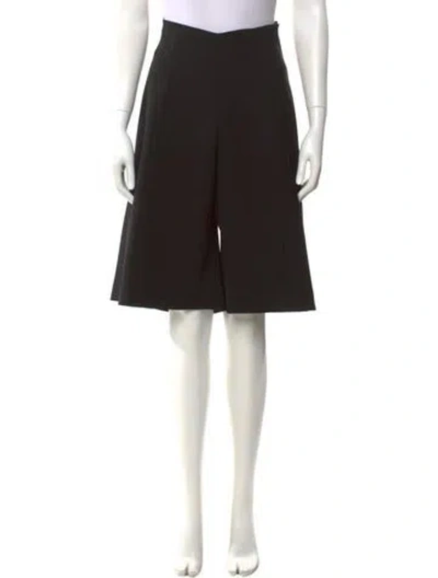 Pre-owned Carolina Herrera Virgin Wool Knee-length Shorts W/ Tags In Black