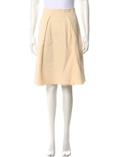 Pre-owned Carolina Herrera Virgin Wool Knee-length Skirt In Neutral