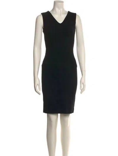 Pre-owned Carolina Herrera Virgin Wool Mini Dress