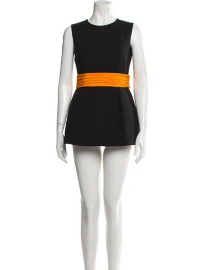 Pre-owned Carolina Herrera Virgin Wool Mini Dress In Multi