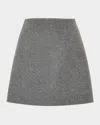 Carolina Herrera Virgin Wool Mini Skirt In Gray