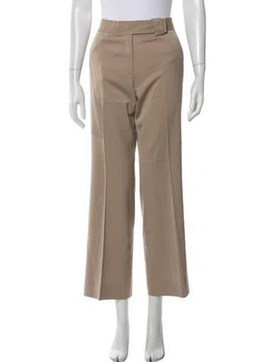 Pre-owned Carolina Herrera Virgin Wool Pants In Neutrals