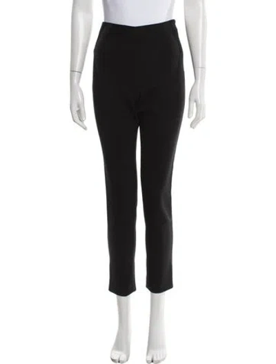 Pre-owned Carolina Herrera Virgin Wool Straight Leg Pants In Gray