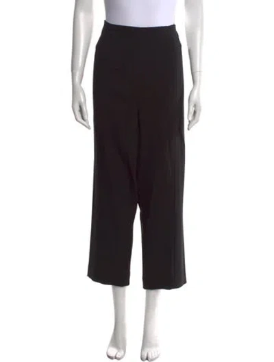 Pre-owned Carolina Herrera Virgin Wool Straight Leg Pants W/ Tags In Black