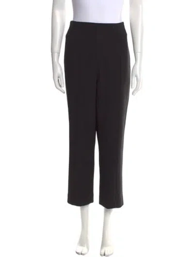 Pre-owned Carolina Herrera Virgin Wool Straight Leg Pants W/ Tags In Black