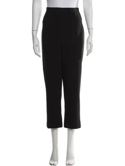Pre-owned Carolina Herrera Virgin Wool Straight Leg Pants W/ Tags In Black