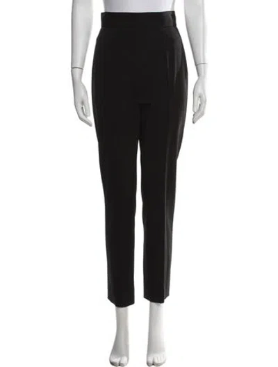 Pre-owned Carolina Herrera Virgin Wool Straight Leg Pants W/ Tags In Black