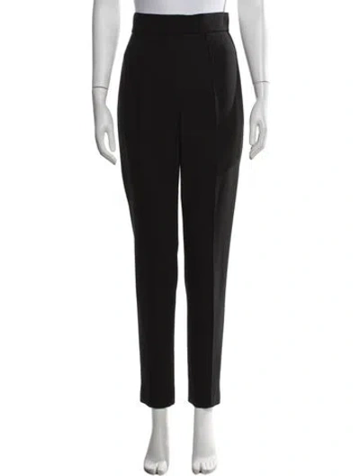 Pre-owned Carolina Herrera Virgin Wool Straight Leg Pants W/ Tags In Black