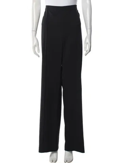 Pre-owned Carolina Herrera Virgin Wool Wide Leg Pants In Gray