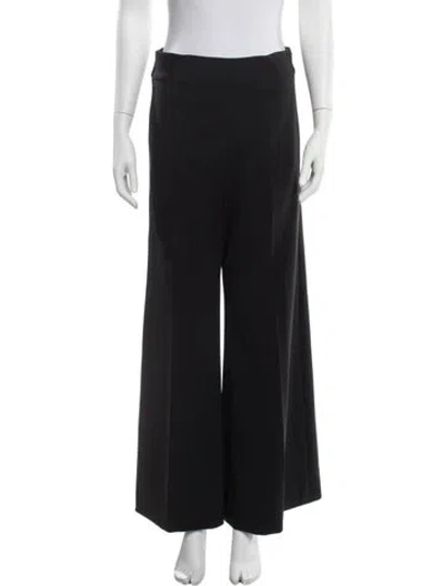 Pre-owned Carolina Herrera Virgin Wool Wide Leg Pants W/ Tags In Black