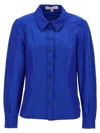 Carolina Herrera Cotton And Viscose Blend Tailored Shirt In Blue