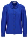 Carolina Herrera Cotton And Viscose Blend Tailored Shirt In Blue