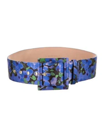 Pre-owned Carolina Herrera Waist Belt W/ Tags In Blue