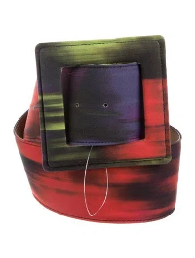 Pre-owned Carolina Herrera Wide Belt In Black