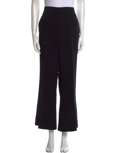 Pre-owned Carolina Herrera Wide Leg Pants In Black