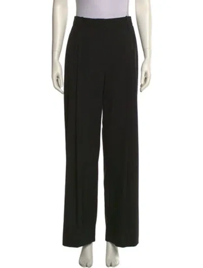 Pre-owned Carolina Herrera Wide Leg Pants In Black