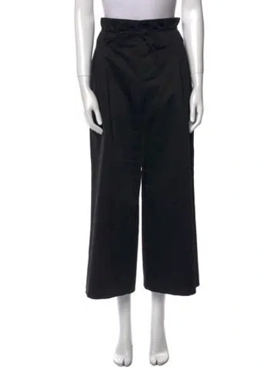 Pre-owned Carolina Herrera Wide Leg Pants In Black