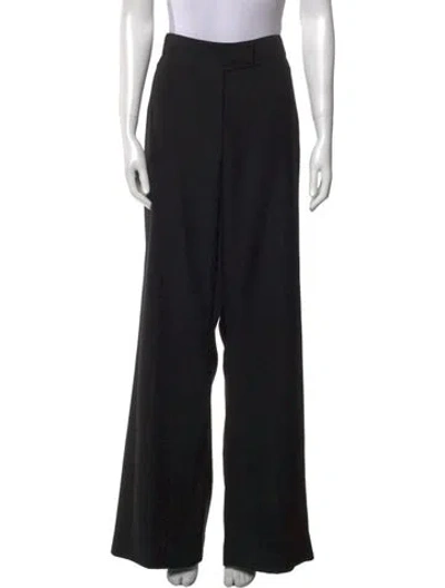 Pre-owned Carolina Herrera Wide Leg Pants In Black