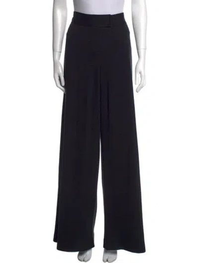 Pre-owned Carolina Herrera Wide Leg Pants In Black