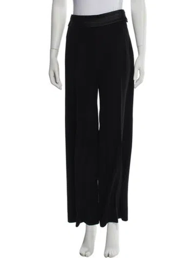 Pre-owned Carolina Herrera Wide Leg Pants In Black