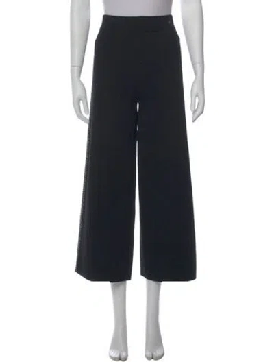 Pre-owned Carolina Herrera Wide Leg Pants In Black