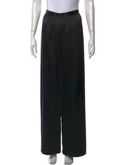 Pre-owned Carolina Herrera Wide Leg Pants In Black