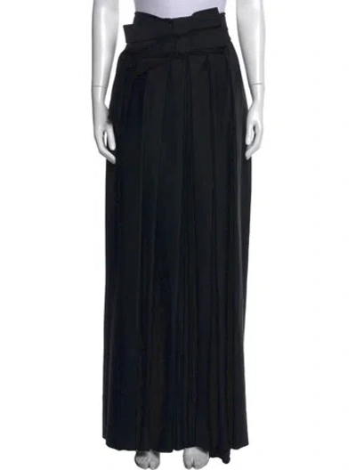 Pre-owned Carolina Herrera Wide Leg Pants In Black