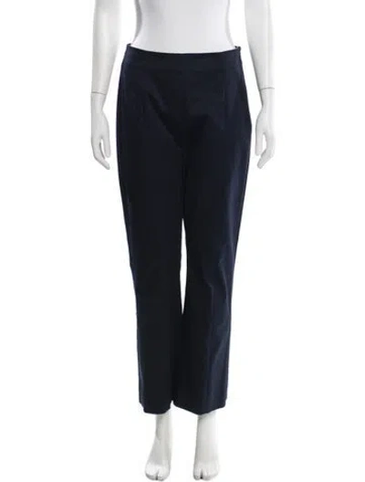 Pre-owned Carolina Herrera Wide Leg Pants In Blue