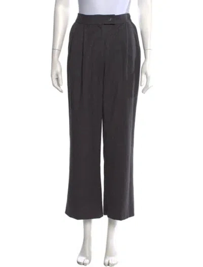 Pre-owned Carolina Herrera Wide Leg Pants In Gray