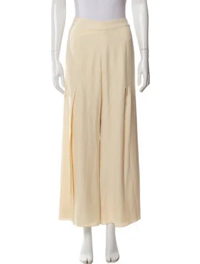 Pre-owned Carolina Herrera Wide Leg Pants In Neutral