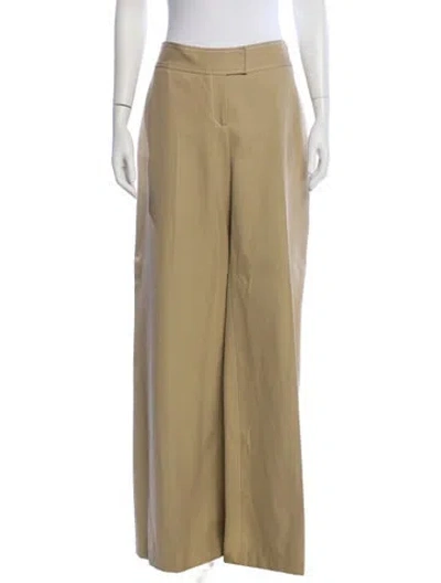 Pre-owned Carolina Herrera Wide Leg Pants In Neutral