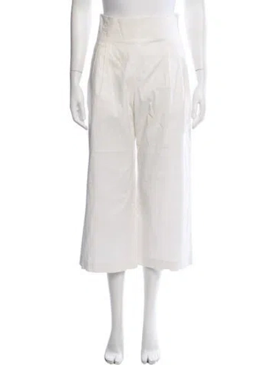 Pre-owned Carolina Herrera Wide Leg Pants In Neutrals