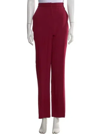 Pre-owned Carolina Herrera Wide Leg Pants In Red