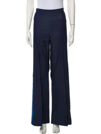 Pre-owned Carolina Herrera Wide Leg Pants W/ Tags In Blue