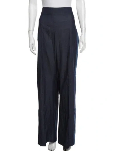 Pre-owned Carolina Herrera Wide Leg Pants W/ Tags In Blue