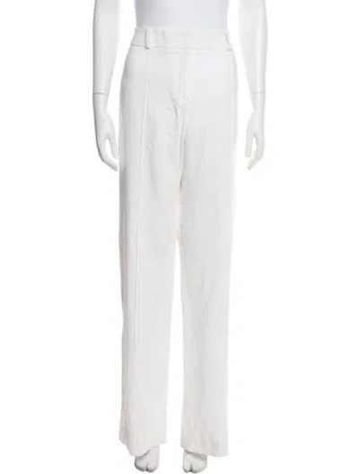 Pre-owned Carolina Herrera Wide Leg Pants In White