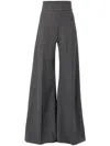 Carolina Herrera High-waist Stretch-wool Wide-leg Pants In Grey