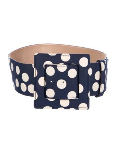 Pre-owned Carolina Herrera Wide Waist Belt In Blue