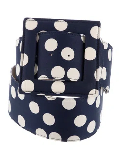 Pre-owned Carolina Herrera Wide Waist Belt In Blue