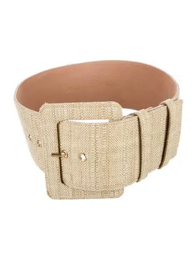Pre-owned Carolina Herrera Wide Waist Belt In Neutral