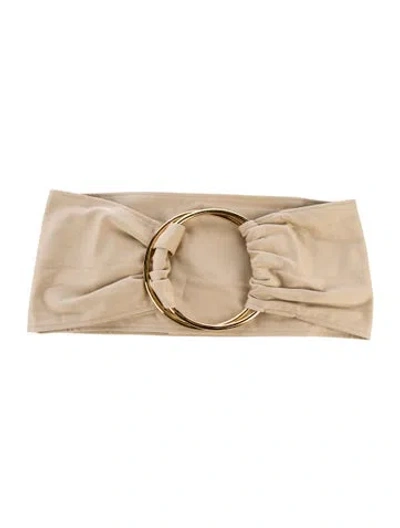 Pre-owned Carolina Herrera Wide Waist Belt In Neutrals