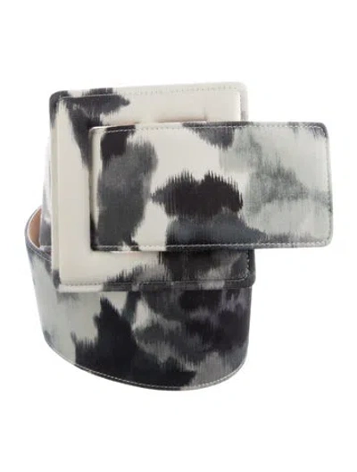 Pre-owned Carolina Herrera Wide Waist Belt In White
