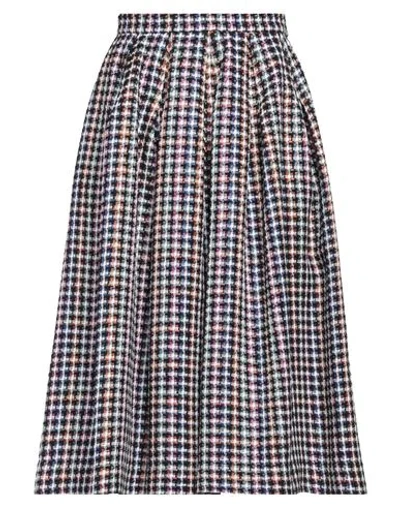 Carolina Herrera Woman Midi Skirt Black Size 14 Cotton, Polyester, Viscose