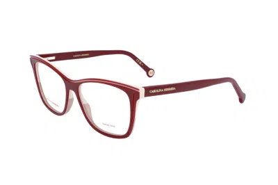 Carolina Herrera Rectangle-frame Glasses In Red