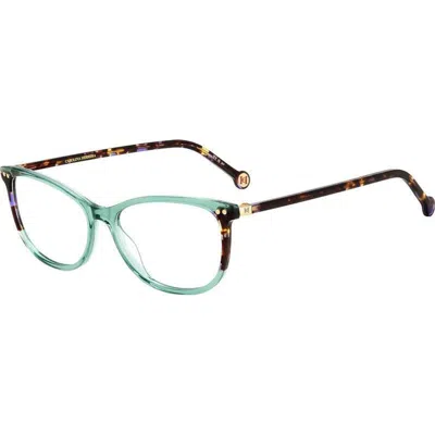 Carolina Herrera Women's 54 Mm Green Eyeglasses In Multi